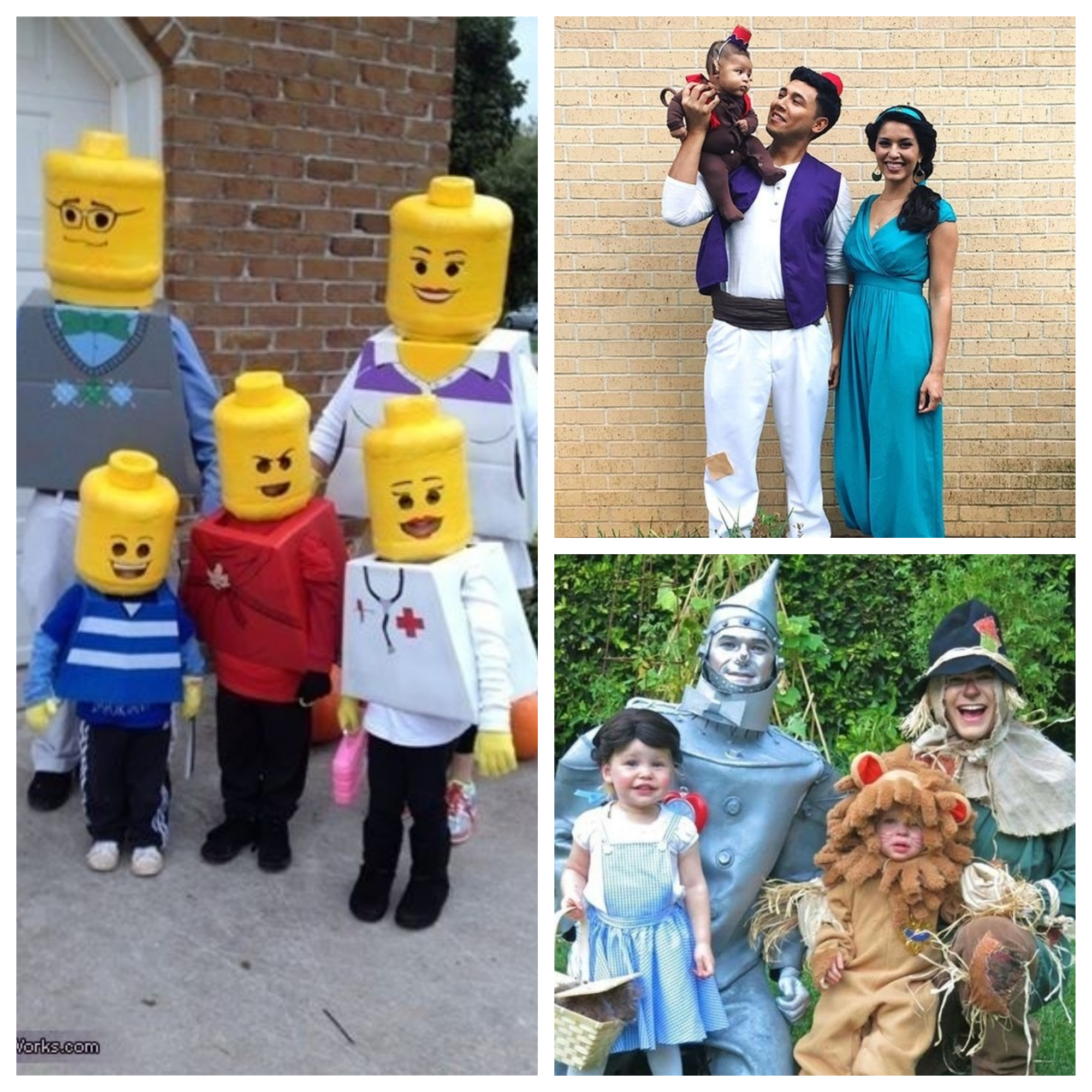 Collage déguisements famille