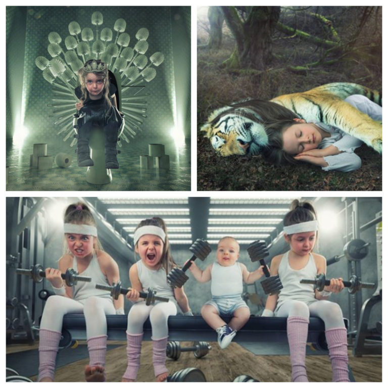Collage photomontage papa