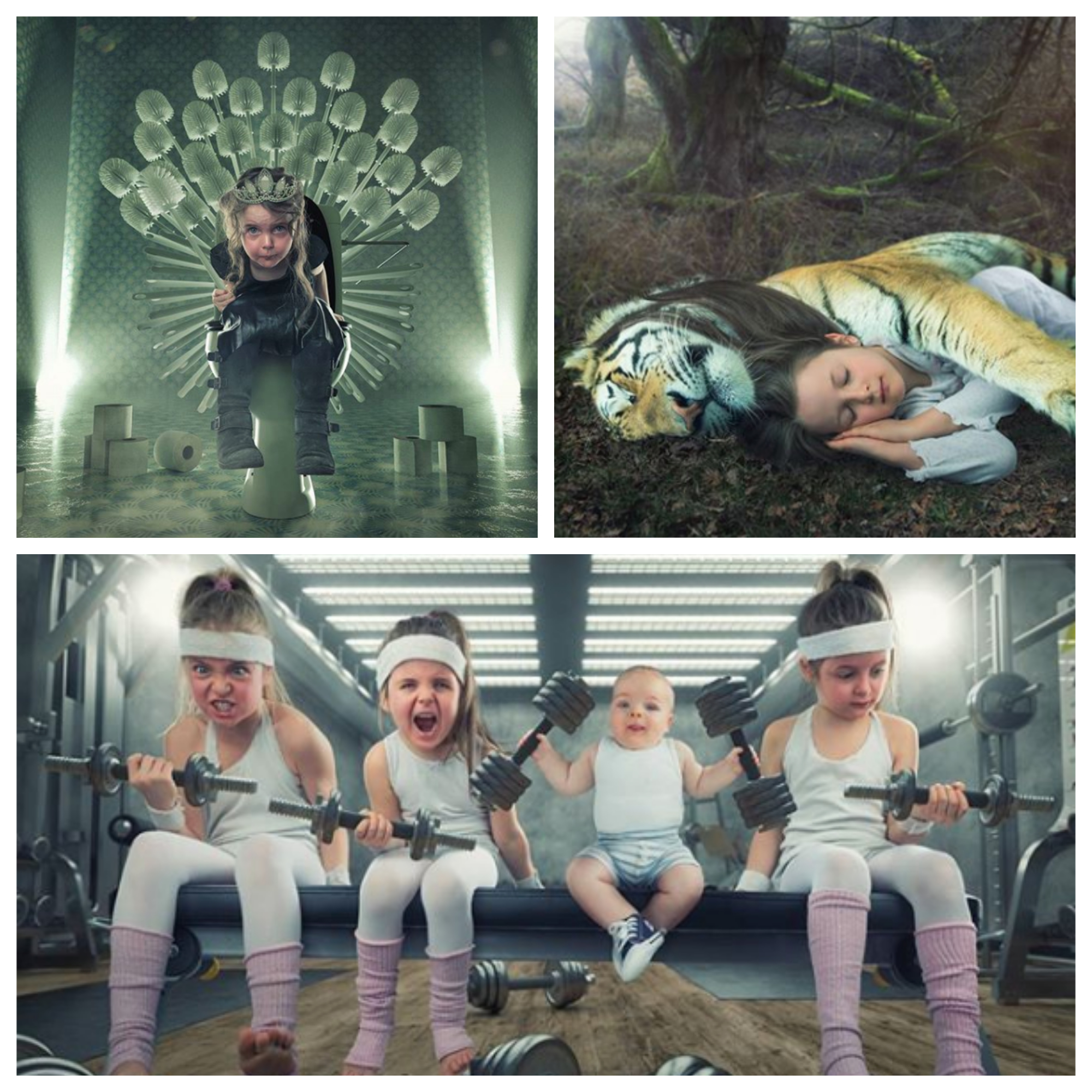 Collage photomontage papa