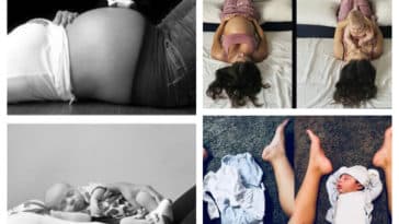 Avant après grossesse bébé