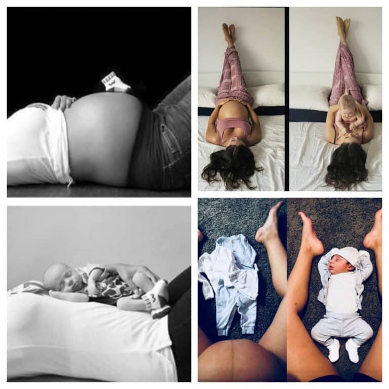 Avant après grossesse bébé