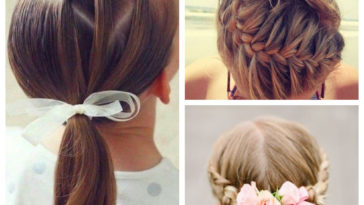 Collage coiffures fille été