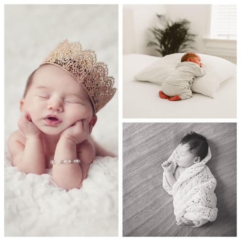 Collage photos nourrisson