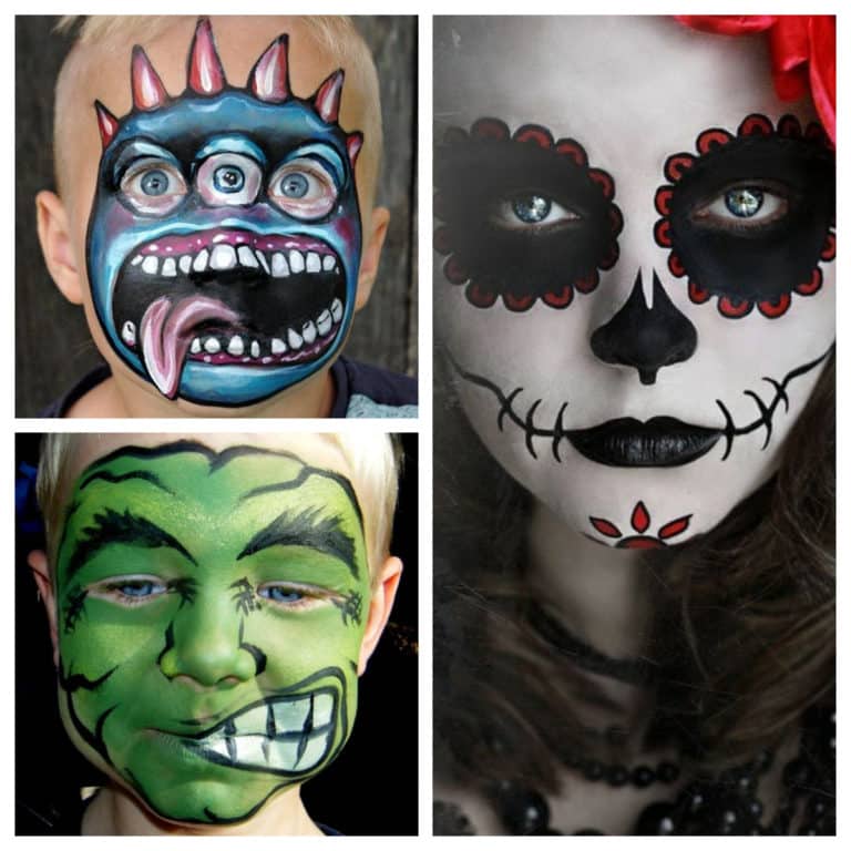 Collage maquillages enfants Halloween