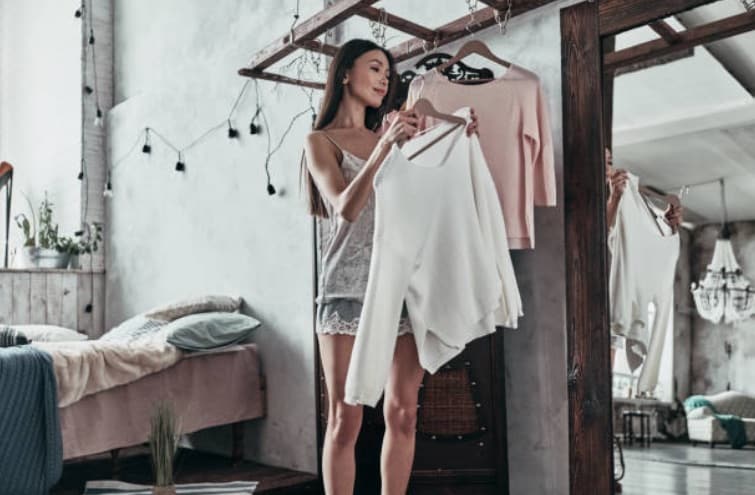 rangement ranger marie kondo vêtements fille femme dressing