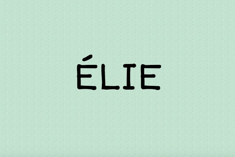 prénom élie