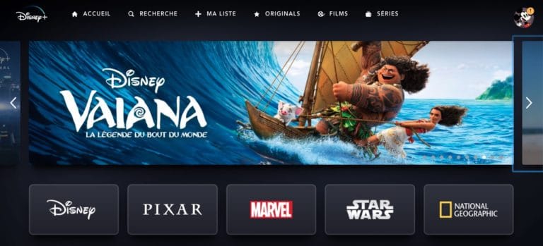 capture d'écran disney