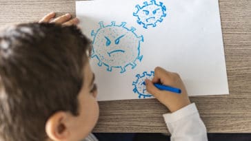 coronavirus école maladie virus enfant écrire épidémie pandémie