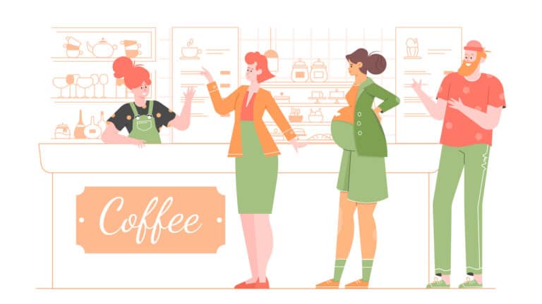 grossesse file d'attente queue magasin commerce carte prioritaire