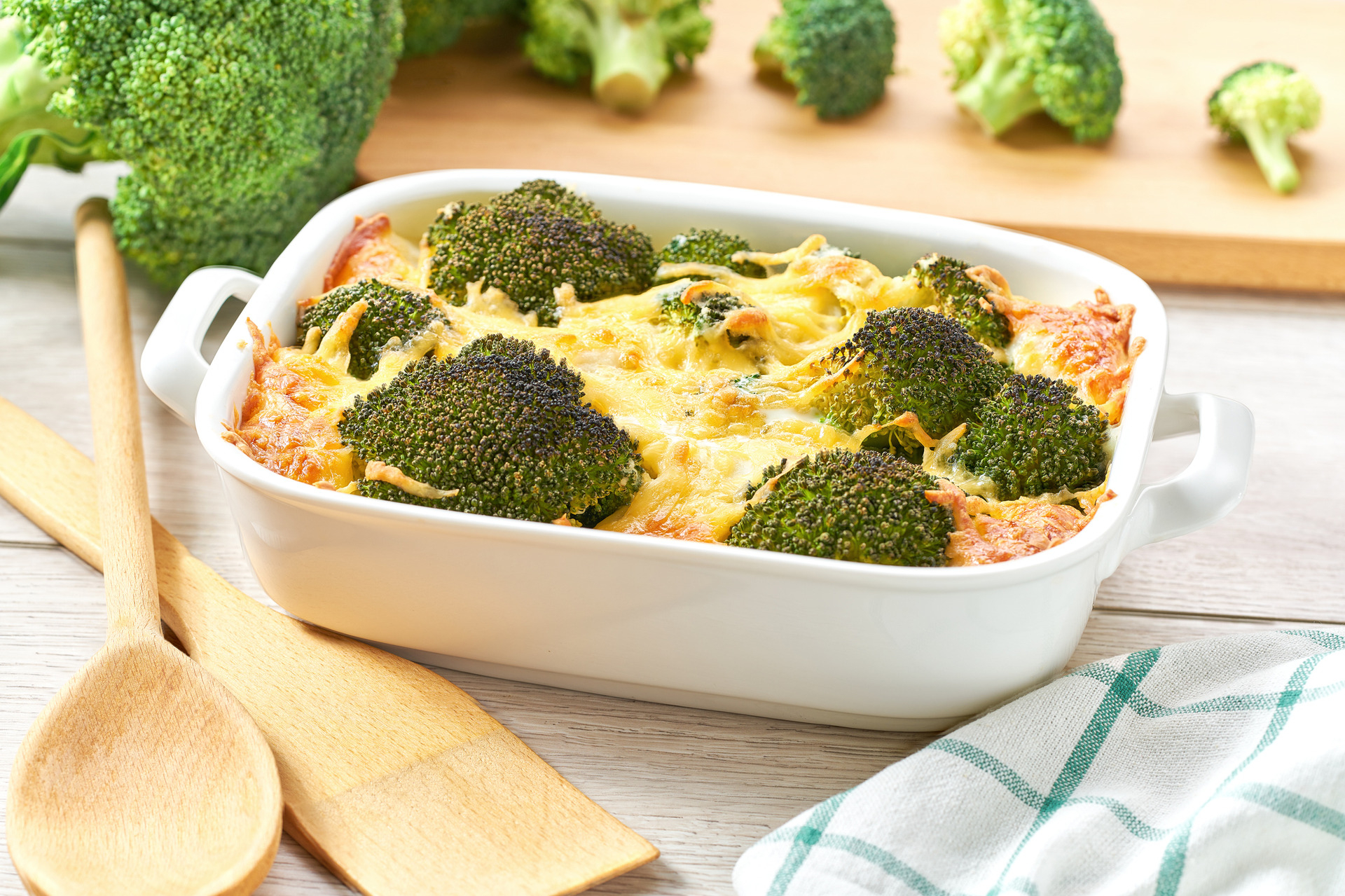 Le gratin de brocoli express à la béchamel légère