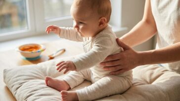 Développement bébé 6 mois : position assise et diversification alimentaire