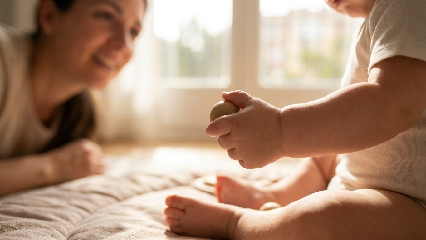 Développement bébé 9 mois : pince fine et compréhension du non