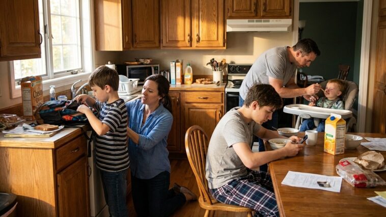 Partage des tâches avec 3 enfants : trouver l'équilibre au quotidien