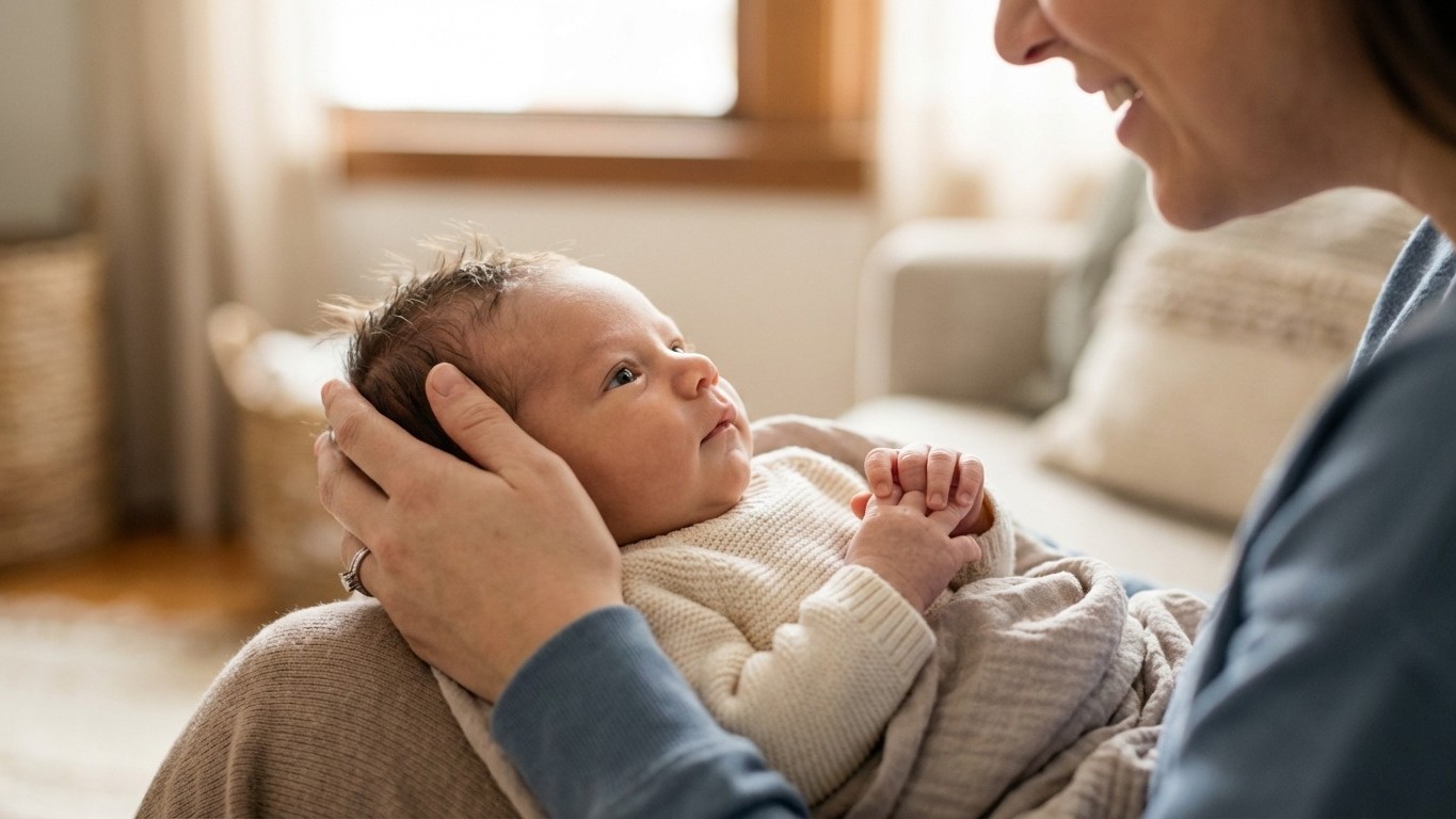 Développement bébé 1 mois : éveil, réflexes et premiers sourires