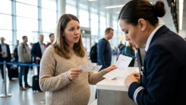 Enceinte de 7 mois, je pensais que mon billet suffisait pour embarquer : au comptoir, l'agent m'a demandé un seul document