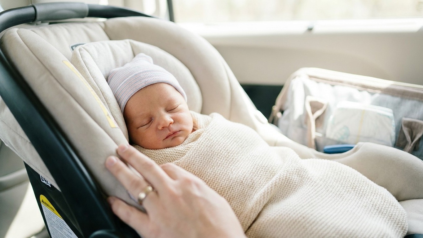 J’ai laissé ma fille finir sa sieste dans sa coque après deux heures de route : la puéricultrice m’a demandé de regarder son menton