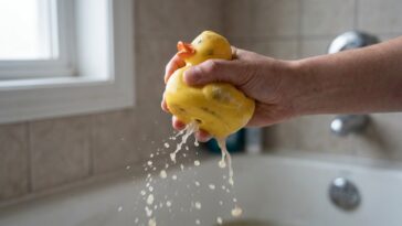 Je pressais le canard de bain pour faire rire mon fils : le jour où j'ai vu ce qui sortait du petit trou, j'ai vidé toute ...