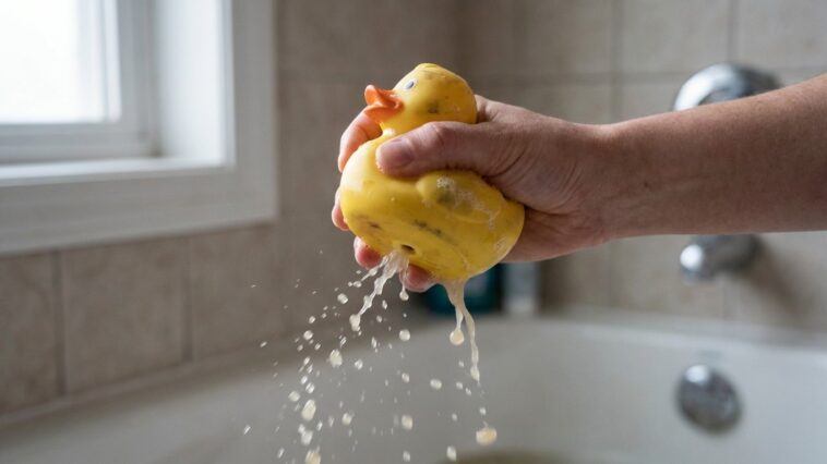 Je pressais le canard de bain pour faire rire mon fils : le jour où j'ai vu ce qui sortait du petit trou, j'ai vidé toute ...