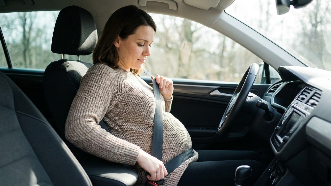 Ma mère m'a toujours dit de mettre la ceinture au-dessus du ventre pour ne pas serrer le bébé : j'ai fait pareil pendant d...