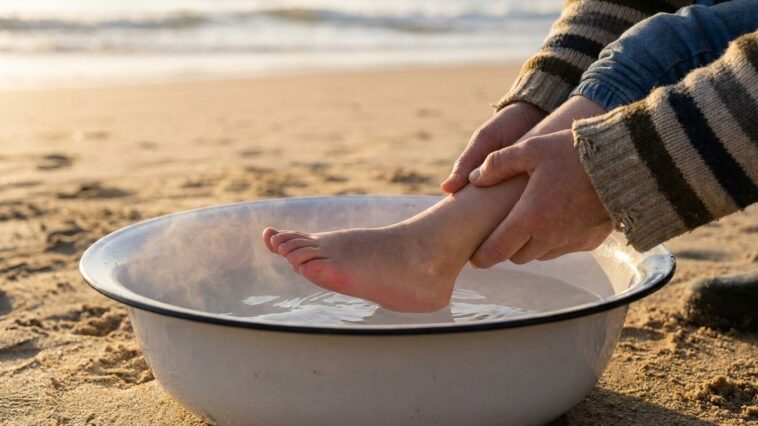 Mon voisin plonge le pied de son fils dans une bassine d'eau brûlante pendant une heure après une piqûre de vive et ce n'e...