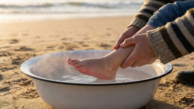 Mon voisin plonge le pied de son fils dans une bassine d'eau brûlante pendant une heure après une piqûre de vive et ce n'e...