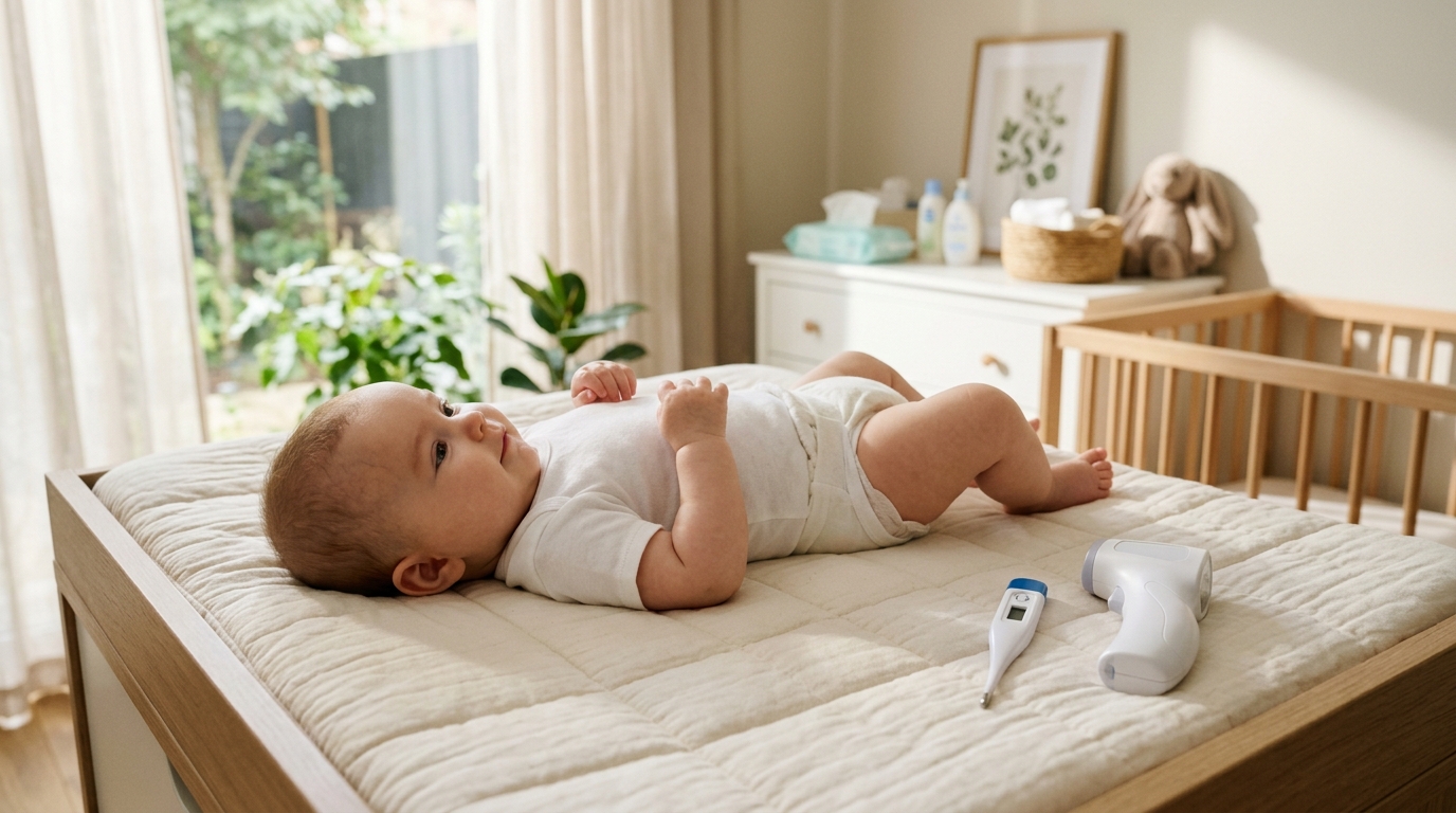 Deux thermomètres, deux chiffres différents : que recommandent vraiment les pédiatres pour prendre la température de bébé ?