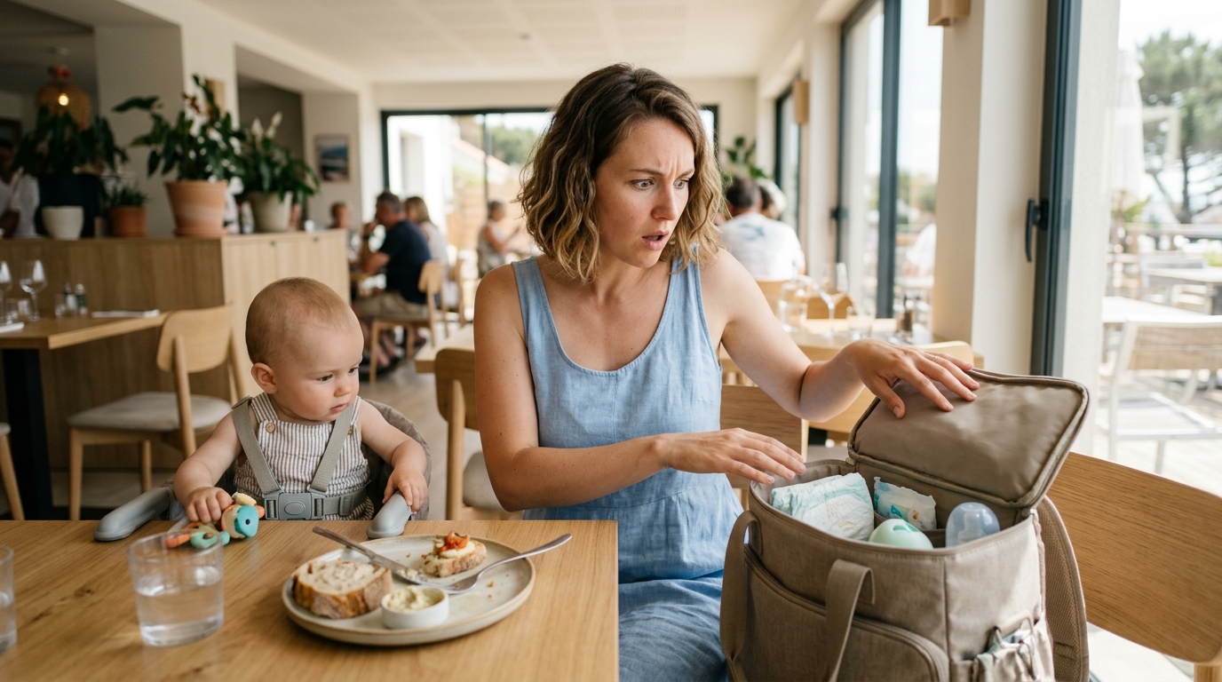 J’ai réservé un restaurant avec mon bébé de 8 mois juste pour souffler un peu : entre l’entrée et le plat, j’ai compris ce que j’avais oublié à la maison