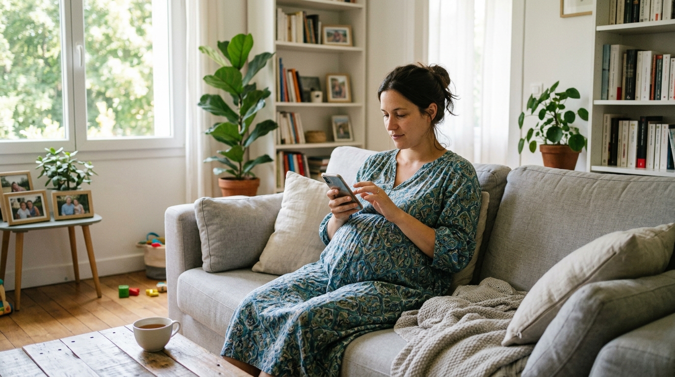 Ma cousine a prévenu toute la famille avant même d’avoir des contractions et ce n’était pas pour annoncer la date