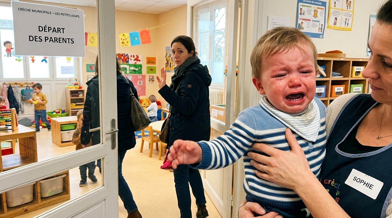 Je filais toujours en douce quand mon fils avait le dos tourné : le jour où j&rsquo;ai changé un seul geste, nos matins à la crèche ont changé